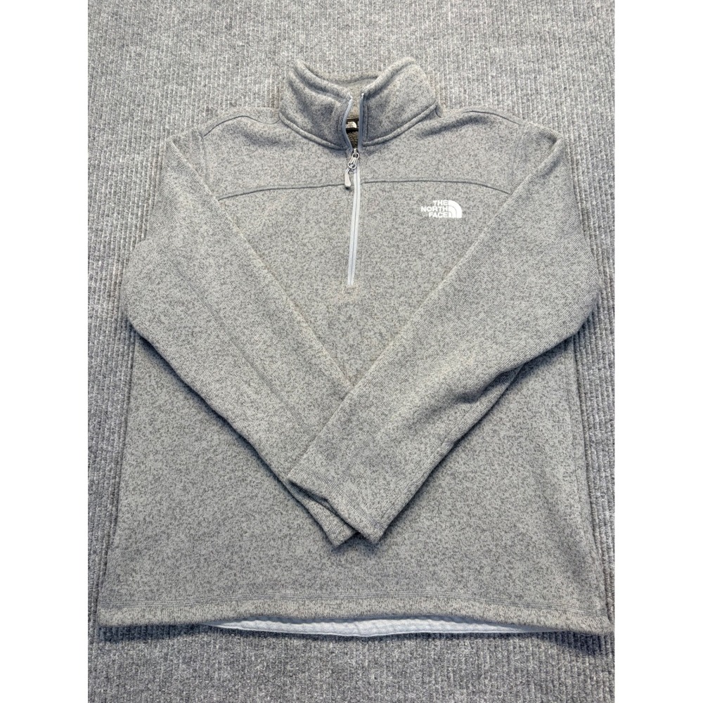 The North Face Mens Gordon Lyons 1/4 Zip Fleece Pullover Gray Heather Large